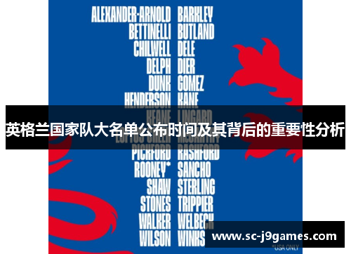 英格兰国家队大名单公布时间及其背后的重要性分析 英格兰国家队大名单公布时间及其背后的重要性分析
